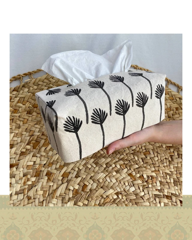 جای دستمال کاغذی طرح قاصدک - طوسی