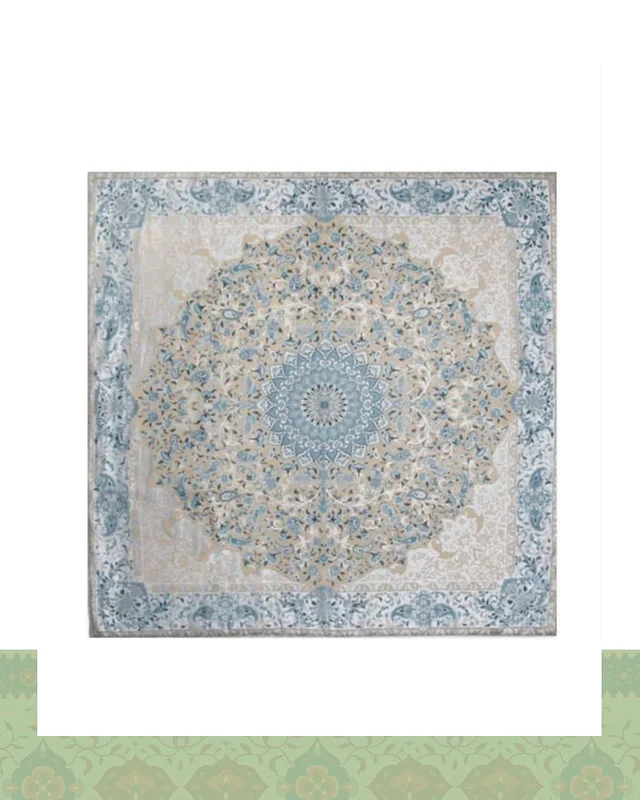 ارسال و فروش ترمه ابریشم 1*1 طرح بهاران در خارج از کشور