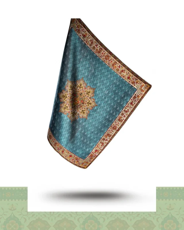عکس سرویس ترمه ابریشم ۵ تکه طرح گلفرنگ