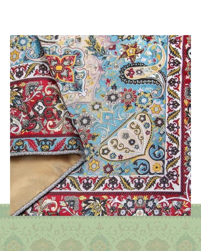 سرویس ترمه ابریشم ۵ تکه طرح کاشان در دیارلند