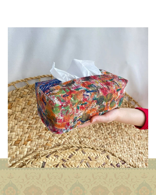 جای دستمال کاغذی طرح آبرنگی