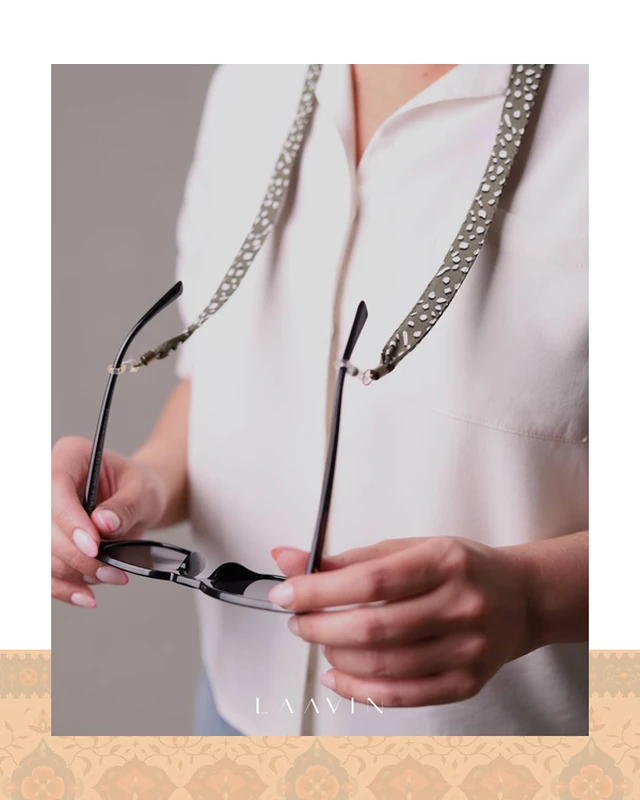 بند عینک نواری پارچه ای ( سبز ) – کد 8001