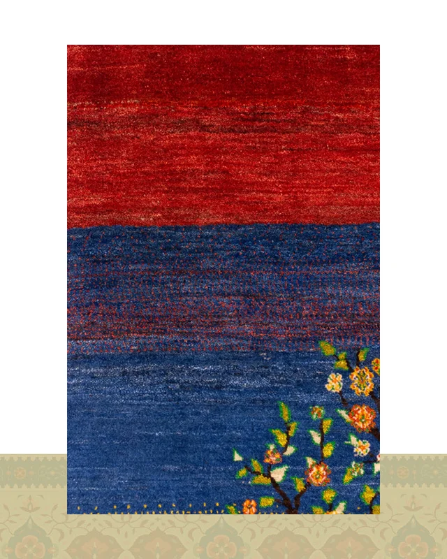 خرید گبه دستباف قشقایی درخت زندگی سه متری کد 2592 (190 در 150) از ایران