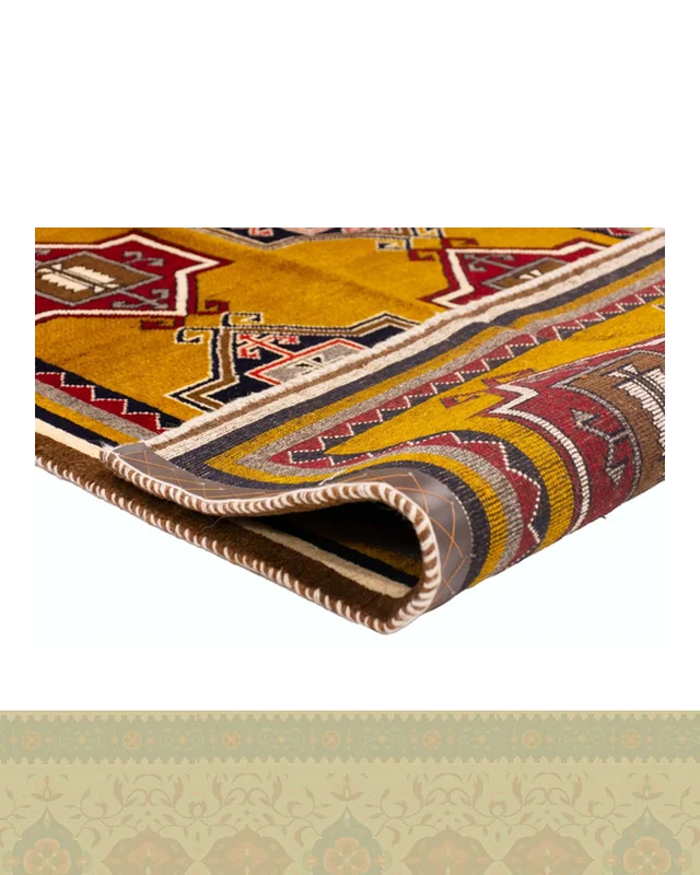 قیمت گبه دستباف قشقایی قابی سبز یک و نیم متری کد 1267 (151 در 101) در خارج ایران
