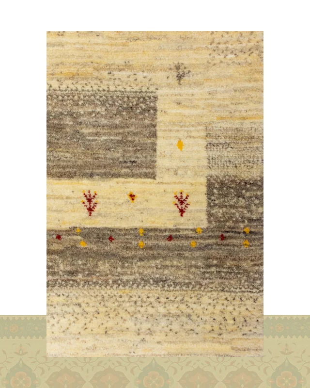 خرید گبه دستباف قشقایی کرم طوسی چهار متری اعلا کد 2432 (237 در 165) در اروپا و آمریکا
