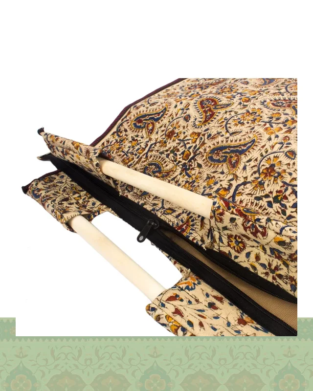 ارسالی مستقیم ساک هدیه قلمکار دسته چوبی 40 سانتیمتری از ایران