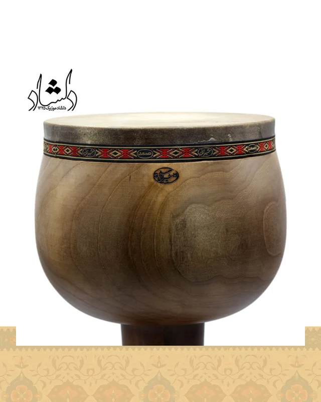 خرید تنبک صمد شیرانی 4 مهر دهانه 28 طرح 1 ارزی