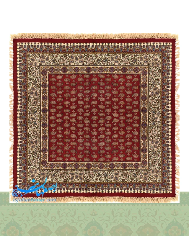رومیزی قلمکار رنگ زرشکی سایز یک متری در دیارلند