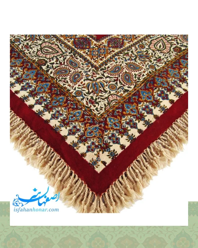 قیمت رومیزی قلمکار رنگ زرشکی سایز یک متری در خارج ایران