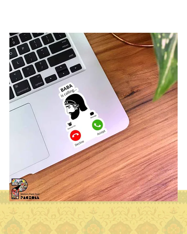 استیکر بابا در حال زنگ زدن طرح ایفون  در دیارلند