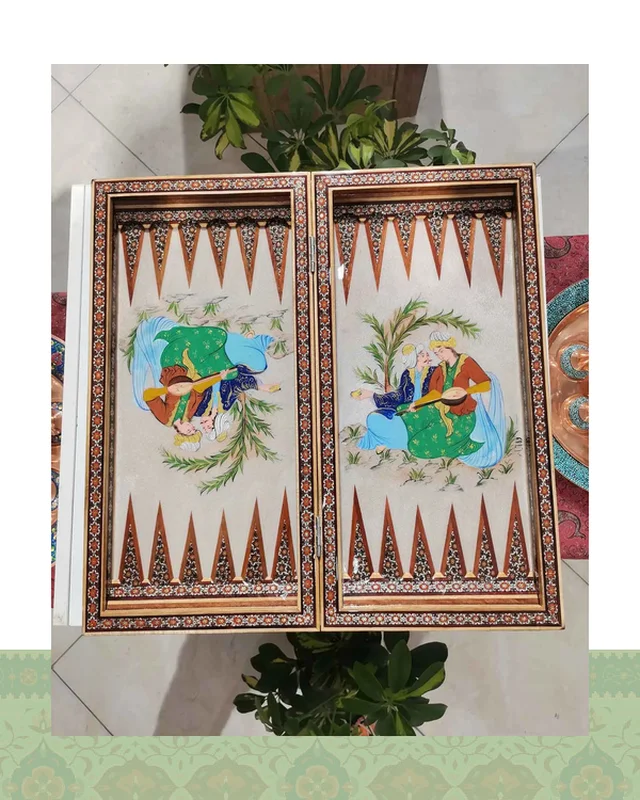 ارسال تخته نرد و شطرنج خاتم و نقاشی چهره به خارج ایران