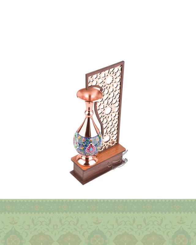 عکس تندیس گلدان مس و پرداز