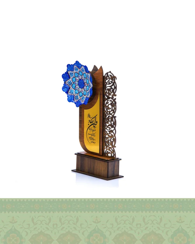 ارسال و فروش تندیس تبلیغاتی میناکاری طرح و ان یکاد در خارج از کشور