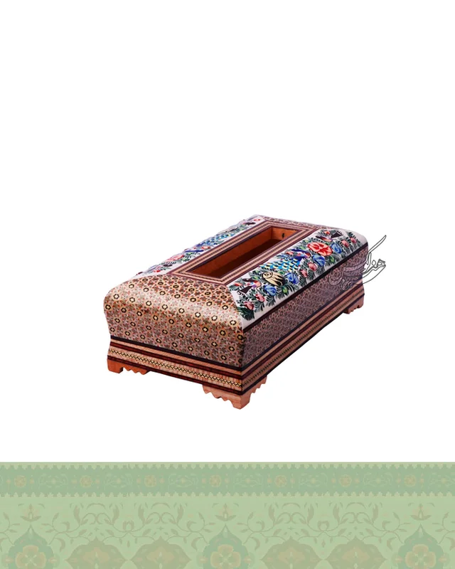 خرید ست جا دستمال و قاشق و سطل خاتم کاری ارزی