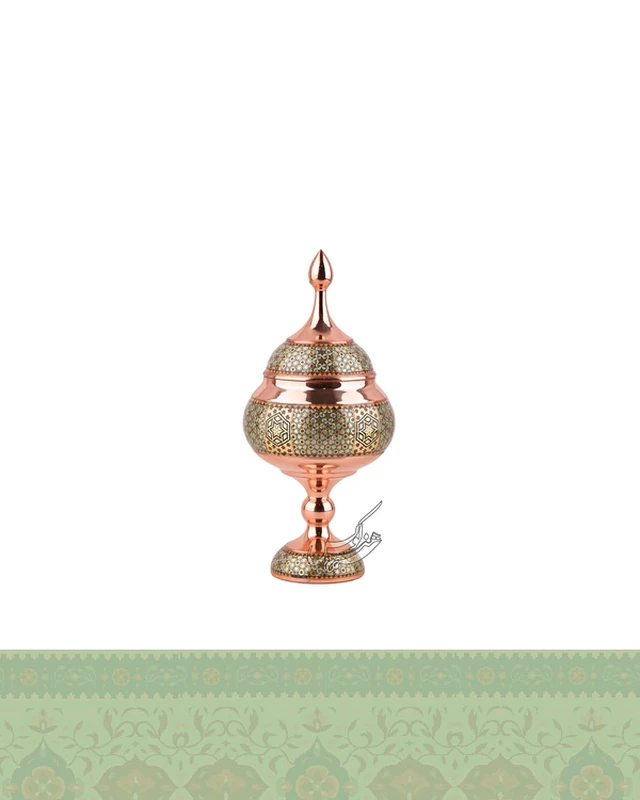 شکلات خوری مس و خاتم سایز 20