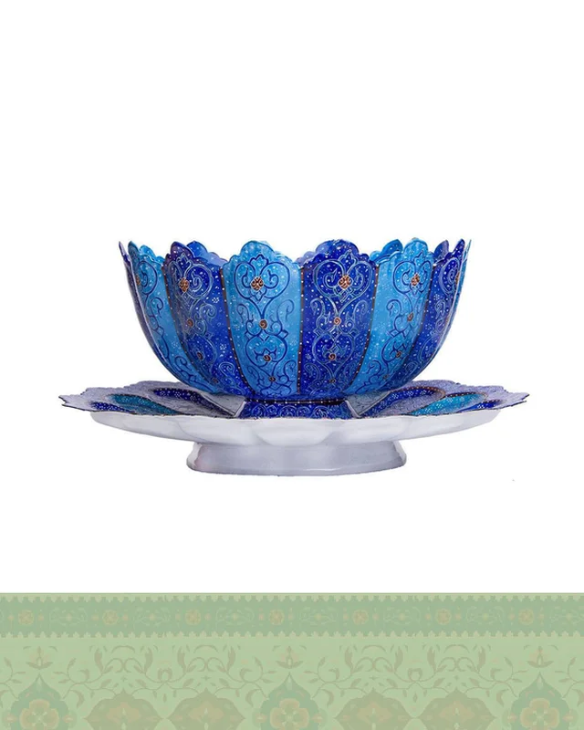 ارسالی مستقیم ست میوه خوری میناکاری  از ایران