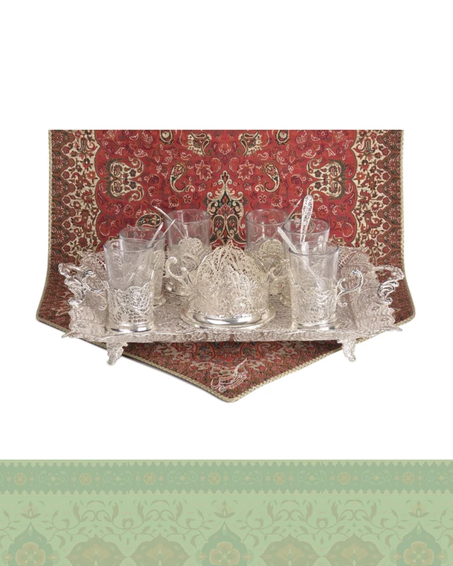 سرویس چای خوری ملیله کاری