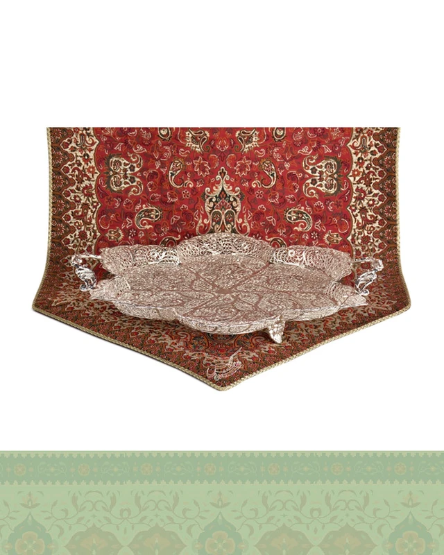 سینی شش قل ملیله کاری