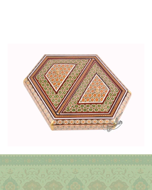 شکلات خوری خاتم کاری دو درب