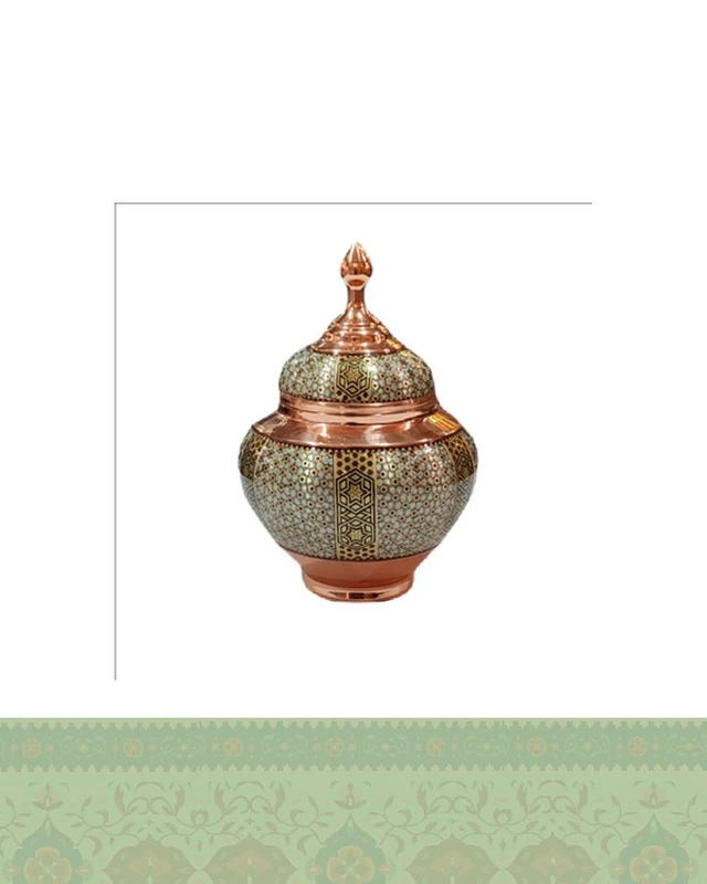 قندان خاتم کاری32 سانتی