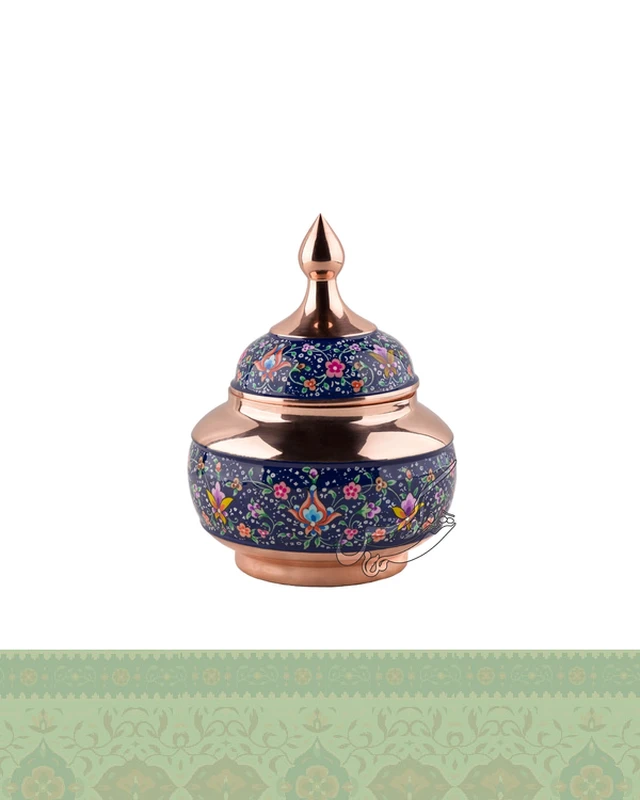 قندان مس و مینا پرداز سایز بزرگ
