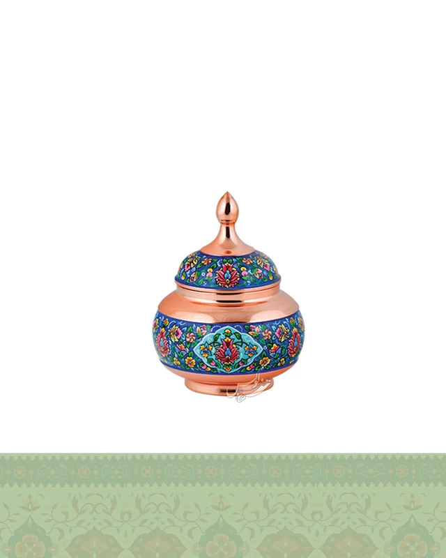 قندان مس و پرداز بزرگ