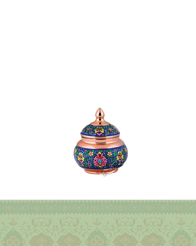قندان مس و پرداز کوچک