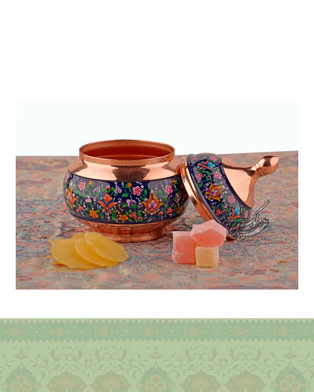 قندان مس و مینا پرداز سایز بزرگ در دیارلند
