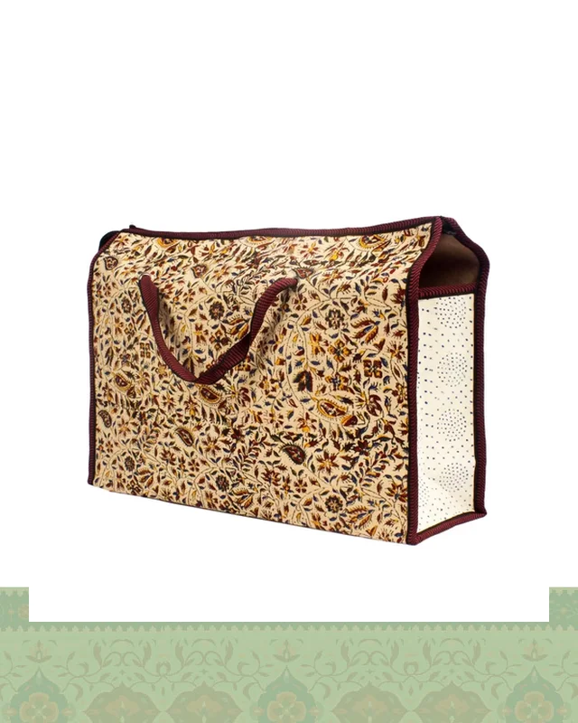 ارسال کیف دستی هدیه قلمکار زیپ دار ابعاد 34×44 سانتیمتر به خارج ایران