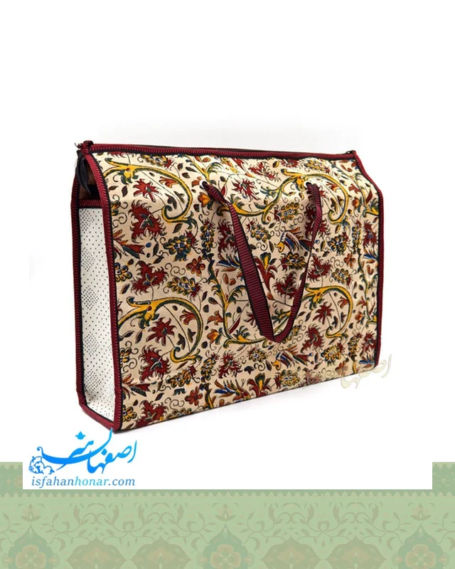 خرید کیف دستی هدیه قلمکار زیپ دار ابعاد 34×44 سانتیمتر از ایران
