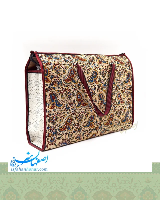 کیف دستی هدیه قلمکار زیپ دار ابعاد 34×44 سانتیمتر در دیارلند