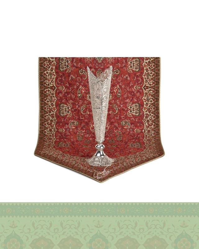گلدان مدادی مليله کاری بزرگ