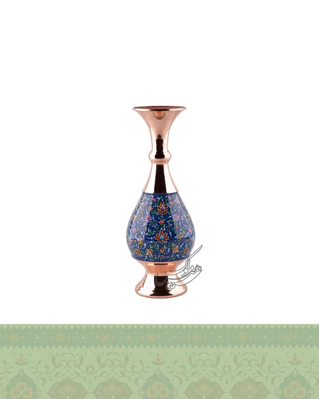 گلدان مس و پرداز سایز 25 سانتی