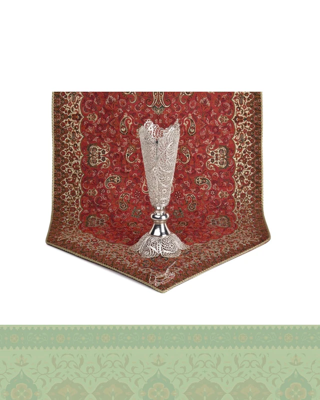 گلدان ملیله کاری متوسط طرح موشکی