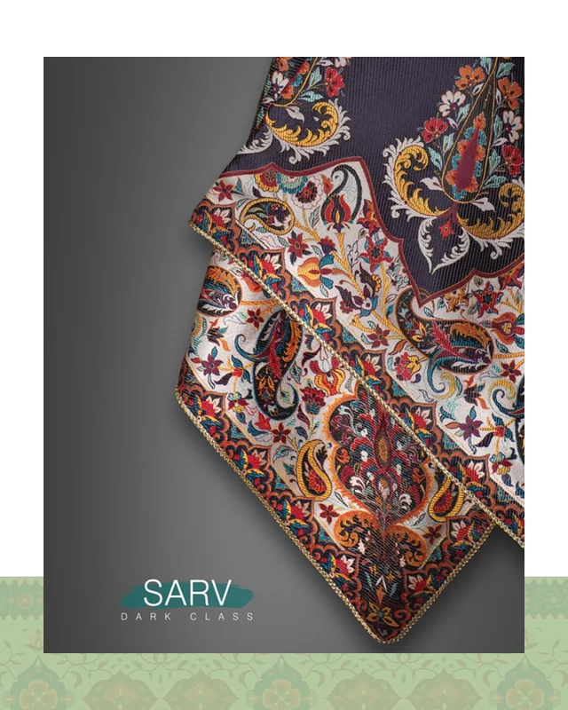 ترمه ابریشم 1*1 طرح سرو در دیارلند