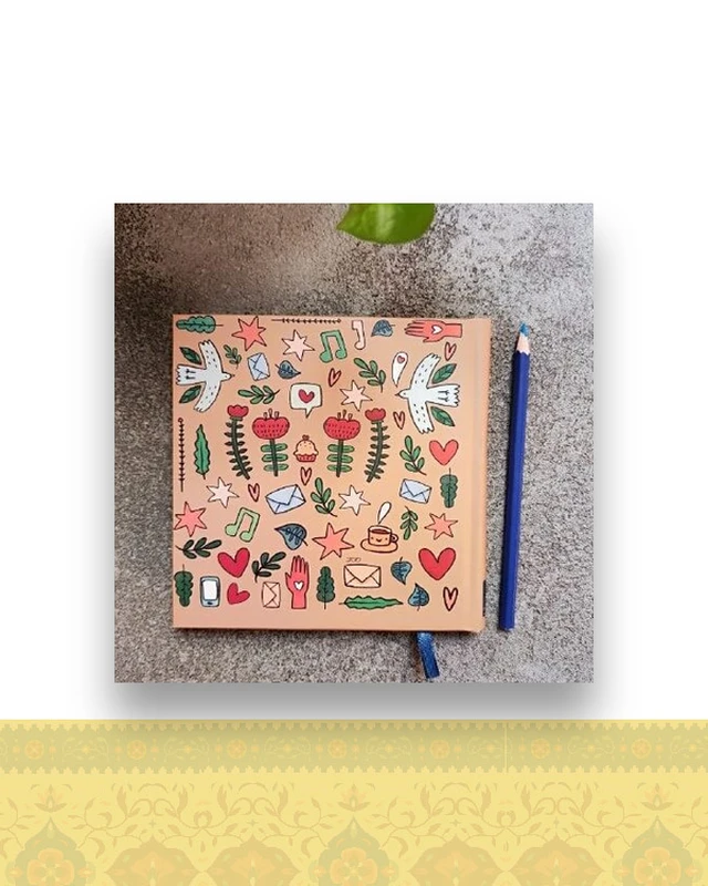 دفتر خشتی متوسط دوختی طراحی طرح کریسمس کد ۰۴