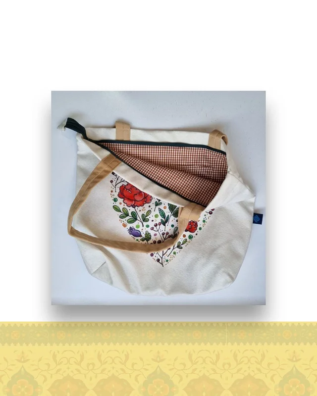 کیف دوشی طرح قلب گلی کد ۱۰۷ در دیارلند