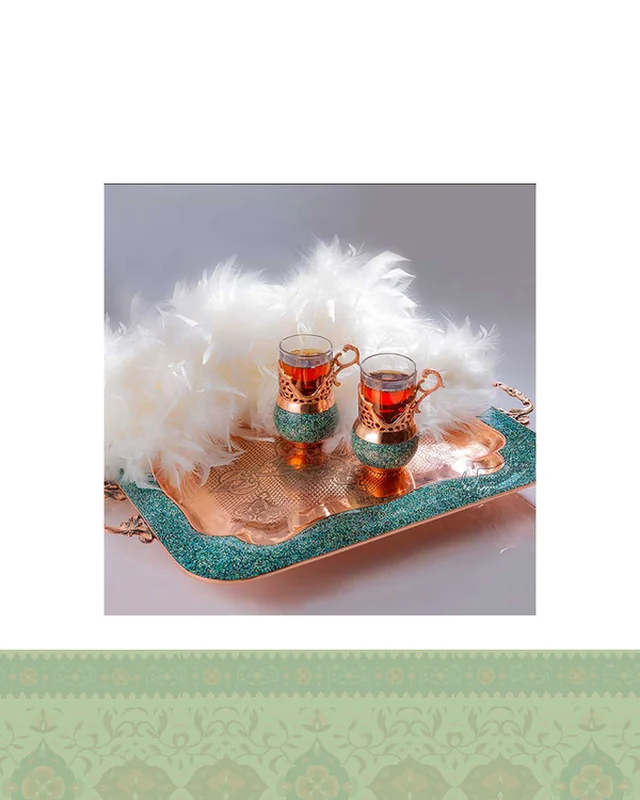 خرید سرویس چای خوری فیروزه کوبی اصفهان از ایران