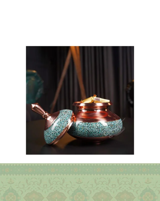 خرید قندان فیروزه کوبی مدل دخل سایز بزرگ در اروپا و آمریکا