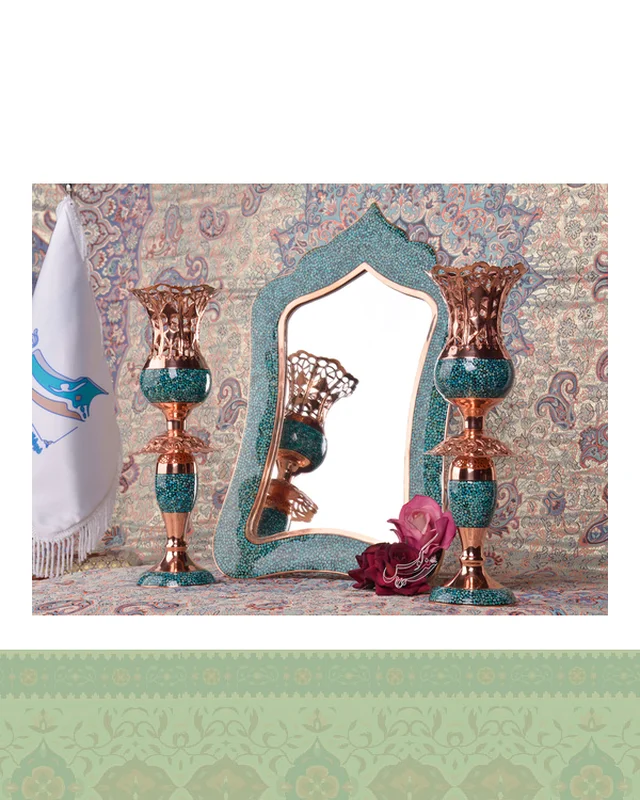 آینه و شمعدان فیروزه کوبی در دیارلند