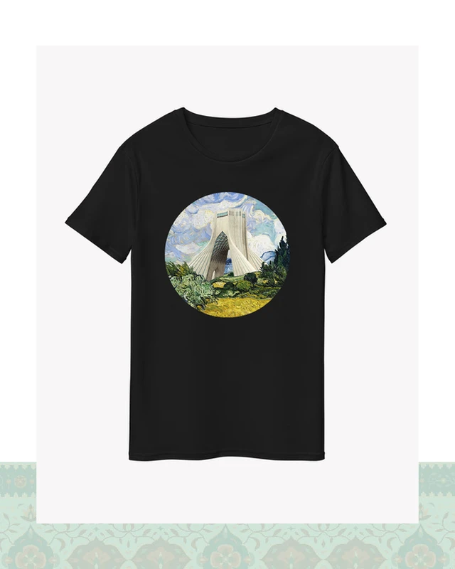 تیشرت رویای آزادی ۱ - مشکی-Oversized - S