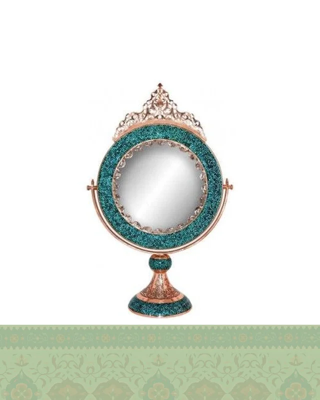 خرید آینه گرد فیروزه کوبی اعلا (3 سایز)  در اروپا و آمریکا