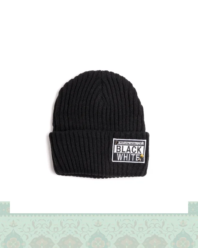ارسال و فروش کلاه بافت BLACK WHITE  در خارج از کشور