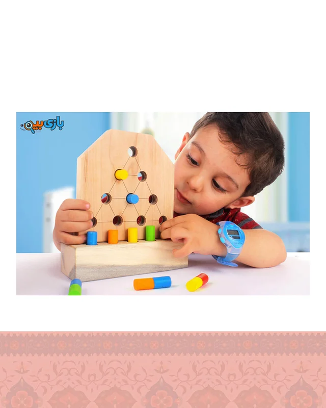 عکس اسباب بازی دورنگی چوبین
