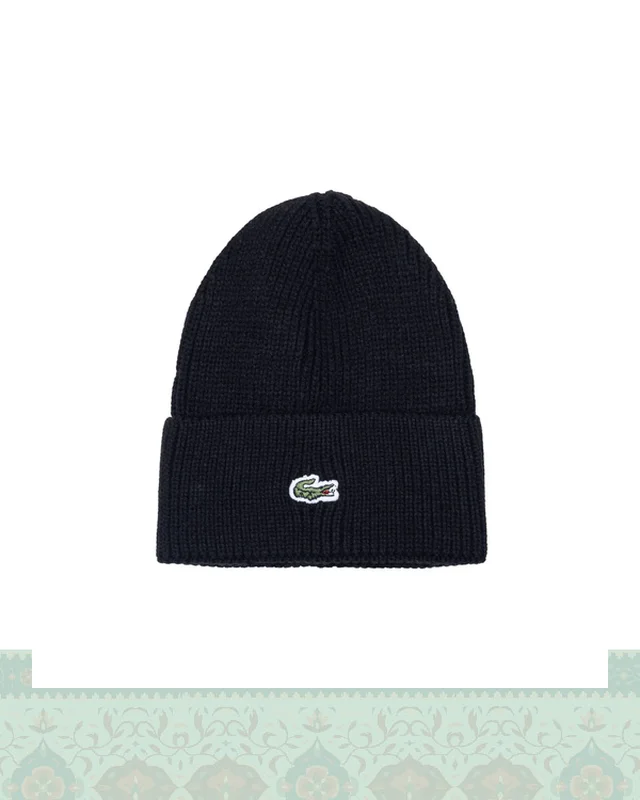 عکس کلاه بافت آكرليك لبه برگرد گلدوزي Lacoste