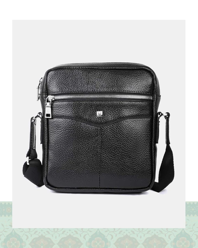 کیف کراس بادی چرم مردانه مدل 41000195 - مشکی / ONO