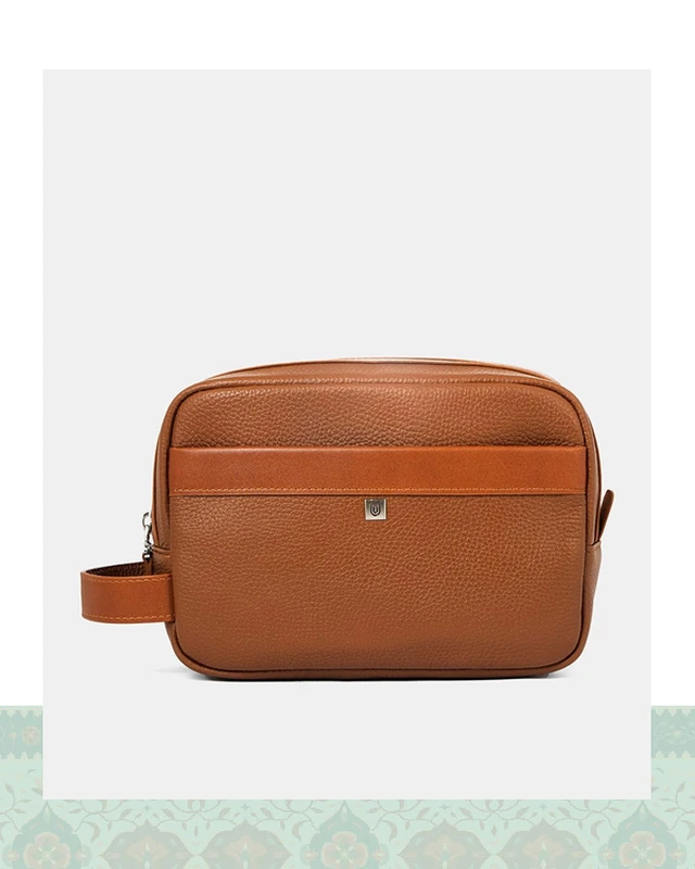 کیف کلاچ چرم مردانه مدل 4200030 - عسلی / ONO
