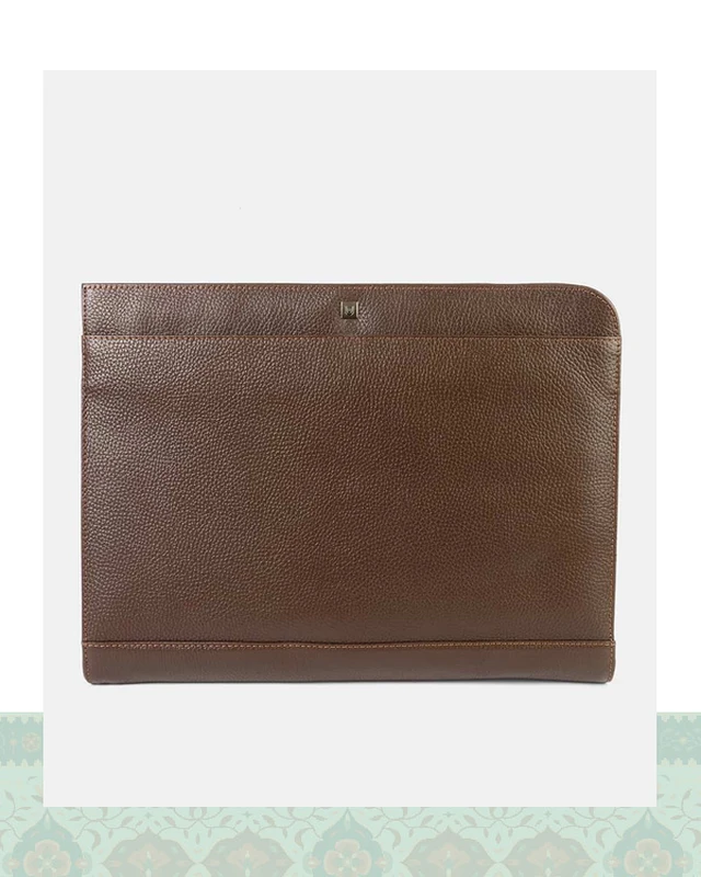 کیف کلاچ چرم مردانه مدل 42000183 - عسلی / ONO