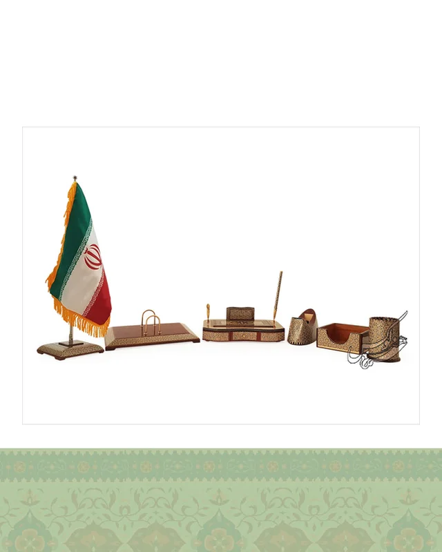 ارسال و فروش ست هدیه رومیزی خاتم کاری مدیریتی 8 پارچه در خارج از کشور