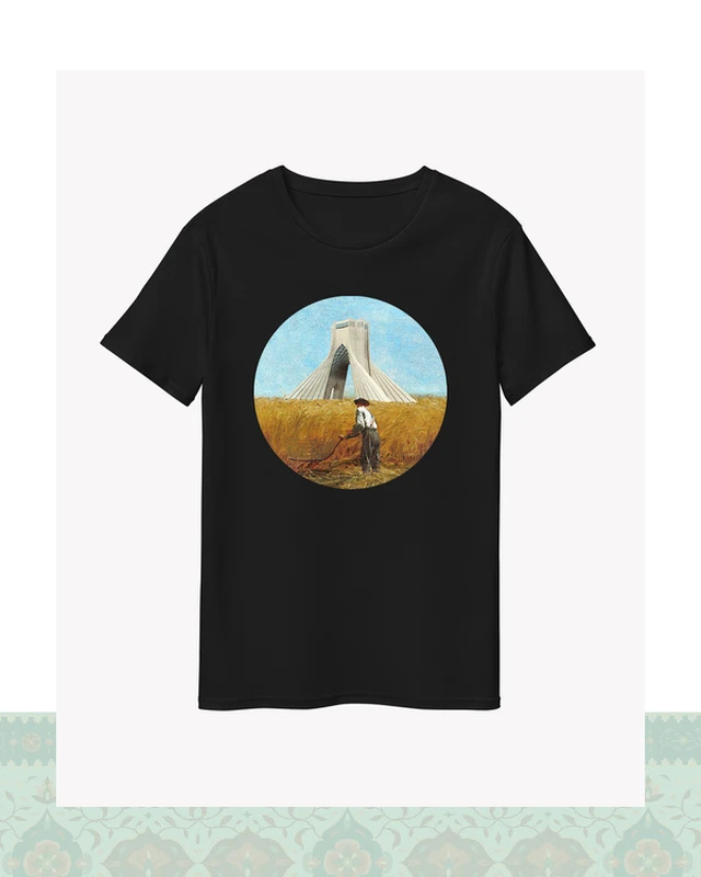 تیشرت رویای آزادی ۵ - سفید-Oversized - S